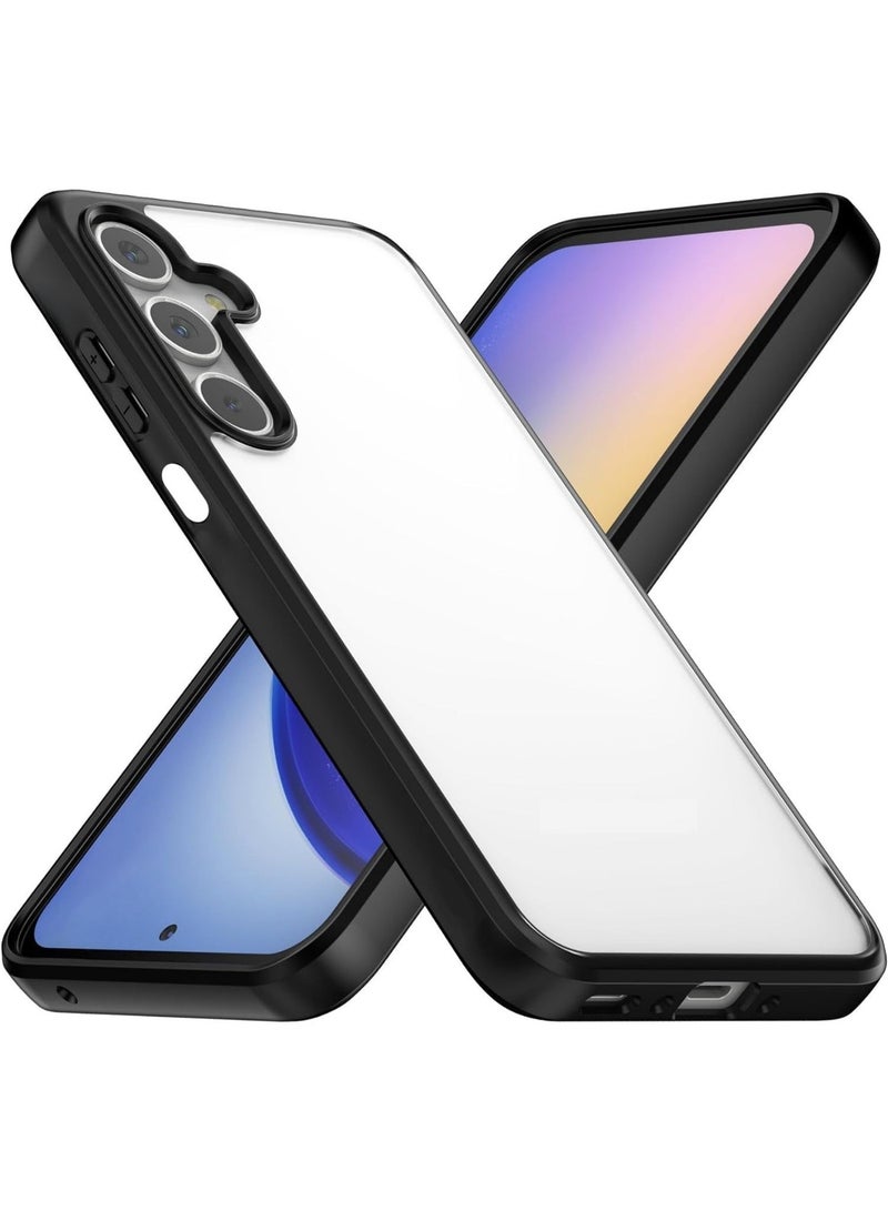 جراب شفاف لهاتف سامسونج جالاكسي A17، ظهر صلب شفاف من البولي كربونات وممتص للصدمات من البولي يوريثين الحراري الناعم [لا يصفر] جراب حماية رفيع مضاد للصدمات لهاتف سامسونج جالاكسي A17 - Image 1